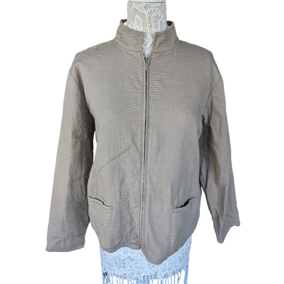 Eileen Fisher Jackets & Blazers - Eileen Fisher Crinkle Cotton Jacket M